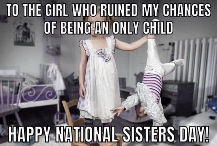 National Sisters Day Meme 2023